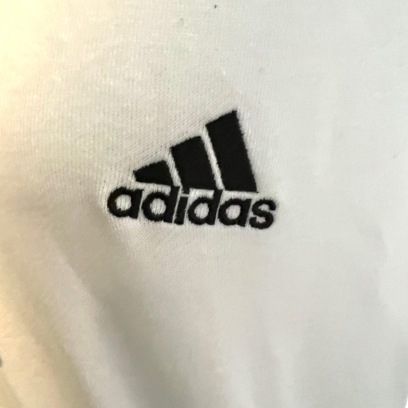 Adidas classic white black logo, 3 stripe hoodie sweatshirt Plus 2X mint worn 1x - Picture 9 of 10